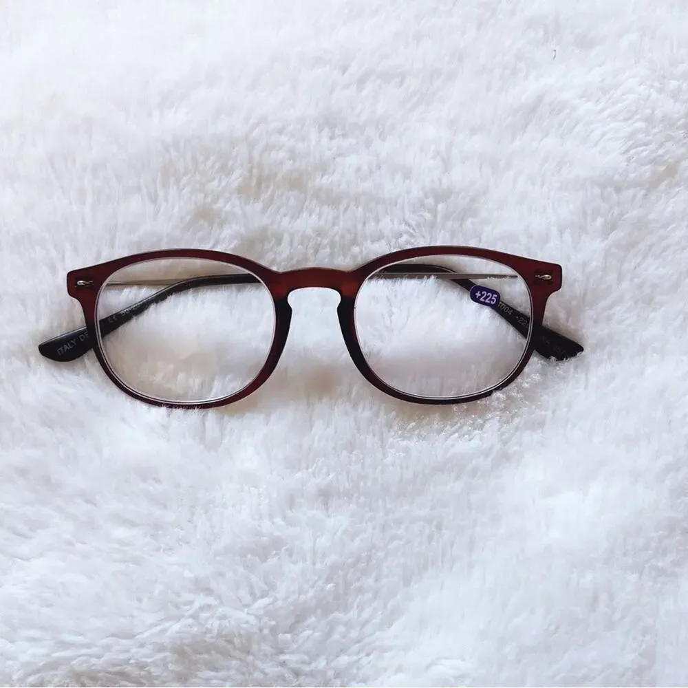 Daisy Brown Thin Lightweight Reader Glasses - Picture 1 of 10